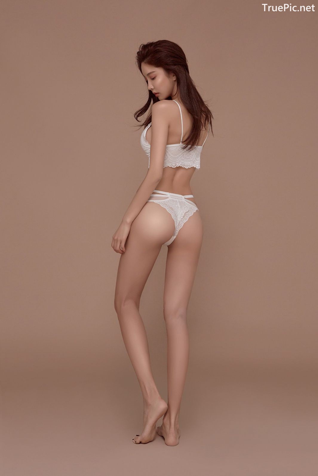 Image Korean Fashion Model - Park Soo Yeon - Light Grey and White Lingerie - TruePic.net - Picture-35