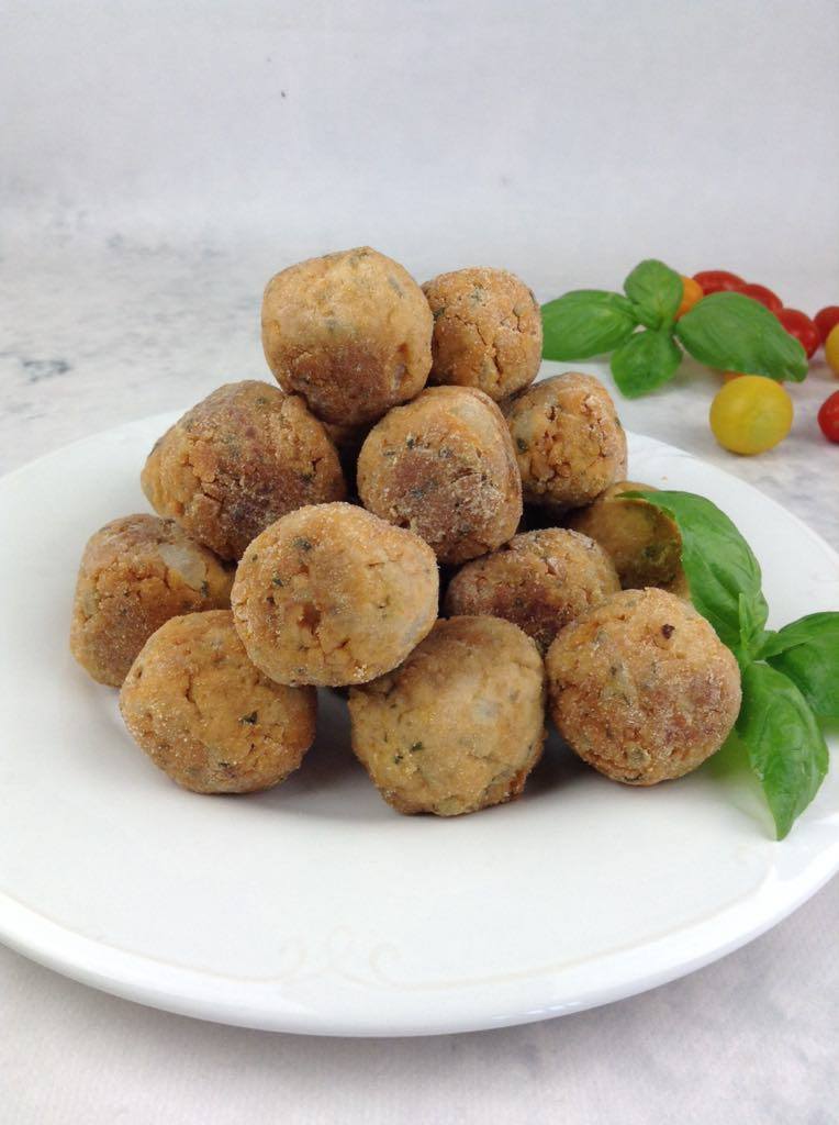 Almôndegas de soja (sem glúten; vegan; fit)