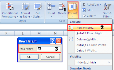 row height in excel
