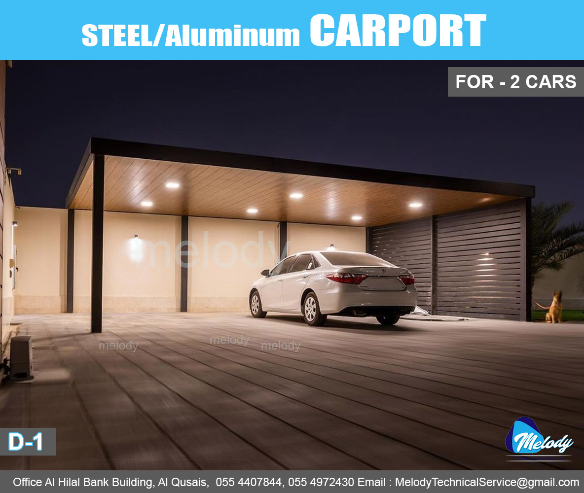 Steel And Aluminum Car Parking Shade At Best Price in UAE, Dubai