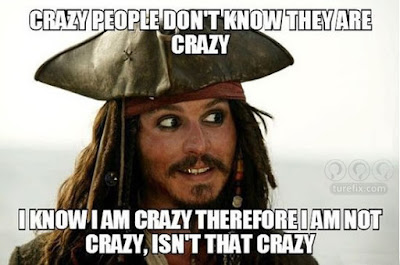 Crazy, funny meme Jack Sparrow picture