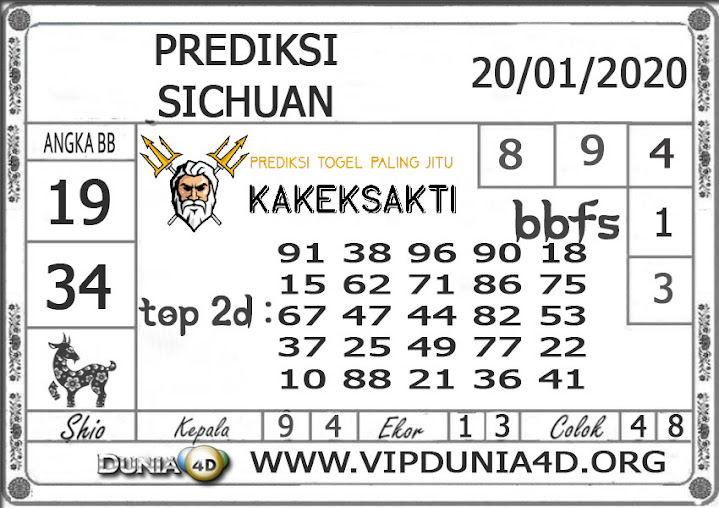 Prediksi Togel SICHUAN DUNIA4D 20 JANUARI 2021 Prediksi Togel SICHUAN DUNIA4D 20 JANUARI 2021