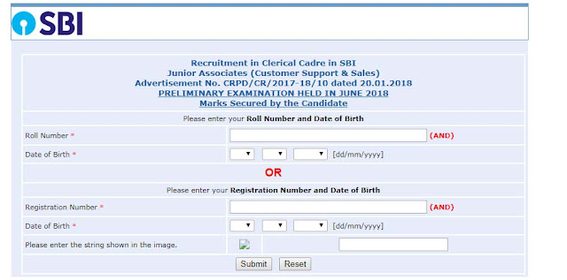 SBI Clerk Prelims Result 2018 Declared: Check Result Here www.sbi.co.in
