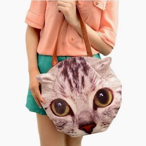 3D13 Personality Cartoon Animal Head Retro Bag Fashion Europe Big Messenger handbags (B)