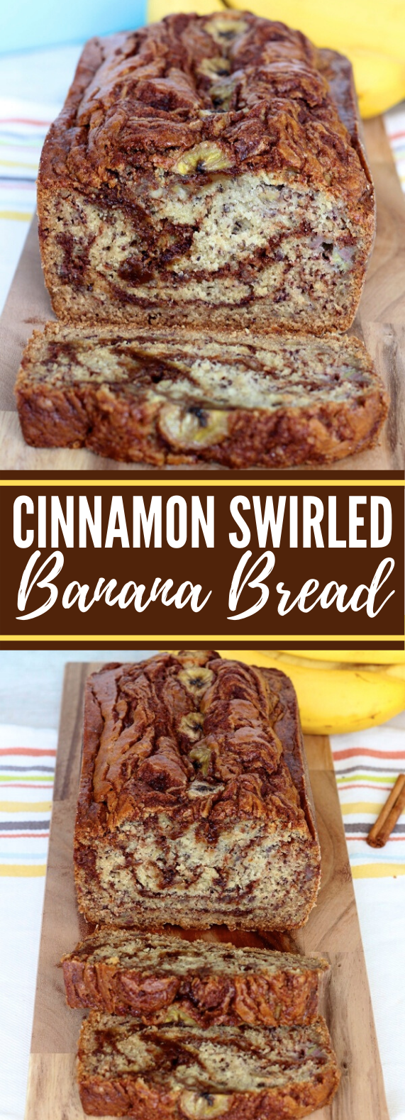 CINNAMON SWIRLED BANANA BREAD #desserts #breakfast CINNAMON SWIRLED BANANA BREAD #desserts #breakfast