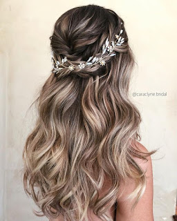 peinado de novia cabello largo con tocado blanco peinado de novia cabello largo con tocado blanco