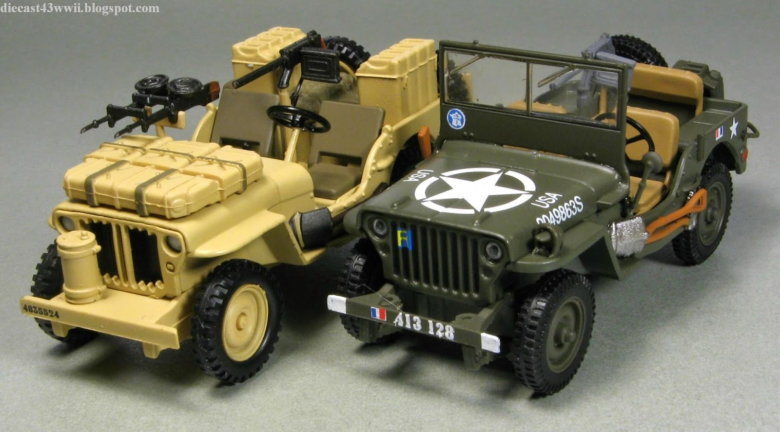 Military scale models Jeep Willys MB. Atlas