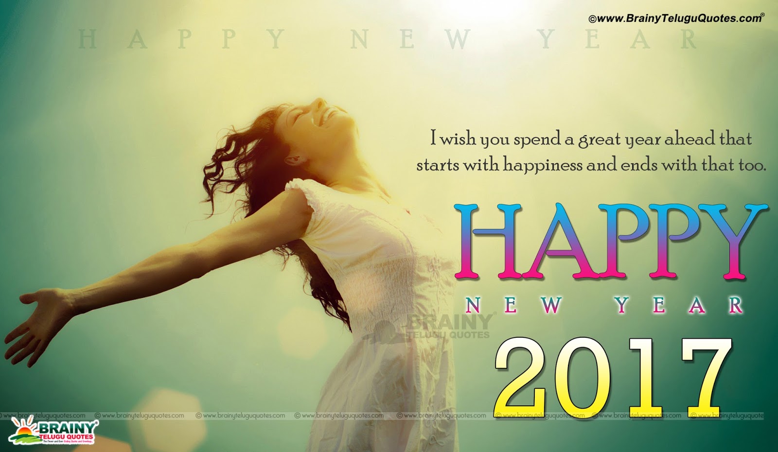 English Happy New Year 2017 Inspirational Greetings