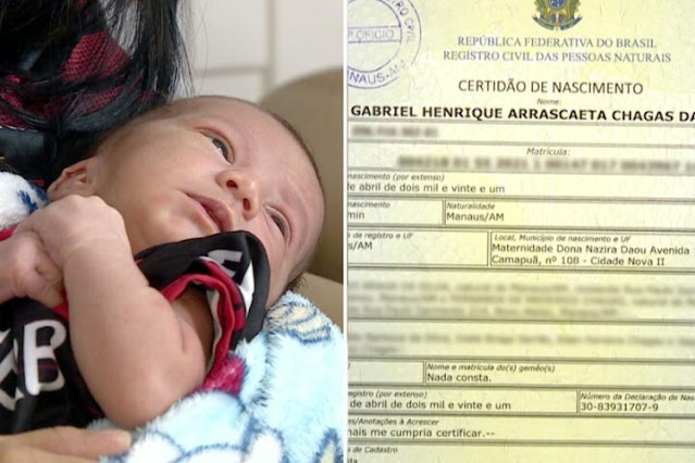 Pai registra filho como Gabriel Henrique Arrascaeta e mãe desaprova: “Nome horrível” 3 Pai registra filho como Gabriel Henrique Arrascaeta e mãe desaprova: “Nome horrível”