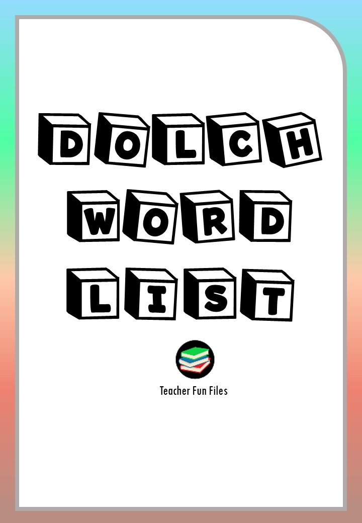 Teacher Fun Files: Dolch Sight Words Chart