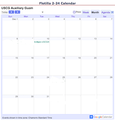  USCGAUX Guam Flotilla Calendar