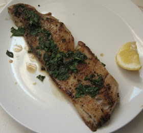 Seared fish with butter & parsley