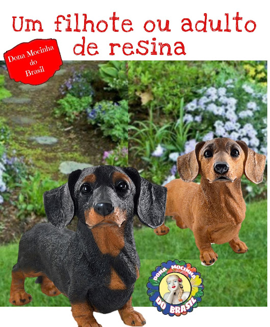 CACHORRO SALSICHA DE RESINA