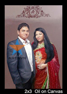 Top Best Professional Oil  Acrylic Canvas Portrait Photo Painting Artist in Hyderabad Telangana INDIA