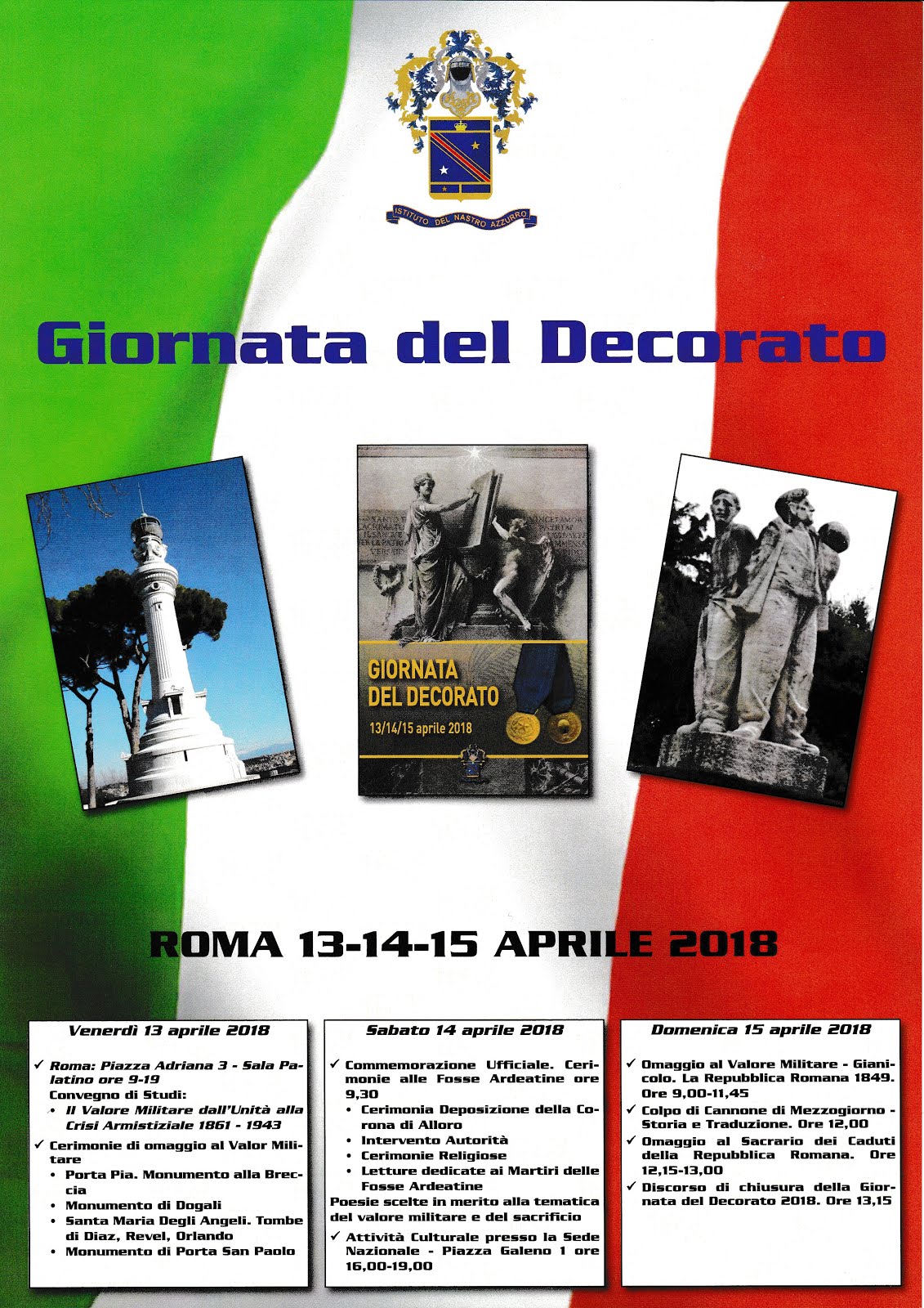 Giornata del Decorato  Il Valore Militare 15 aprile 2018