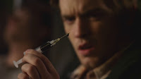 David finds a syringe full of soy sauce in John Dies At The End (2012)