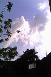 MOTHER MARY MIRACLE IN CLOUDS