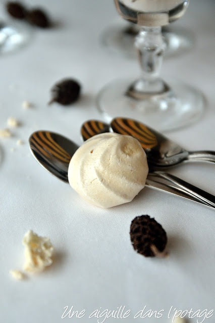 Verrine à la mousse de marron et meringue