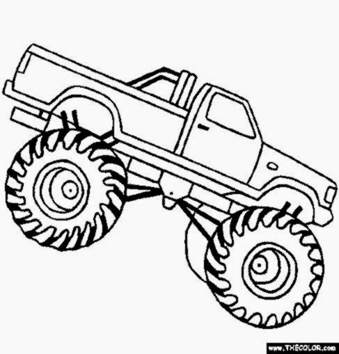 free coloring pictures monster truck pictures to color
