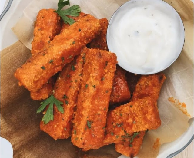 Crispy Baked Buffalo Tofu Wings vegetarian appetizers