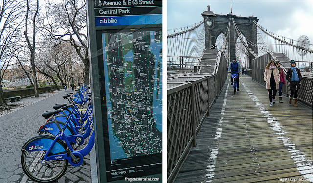 Bicicletas compartilhadas em Nova York
