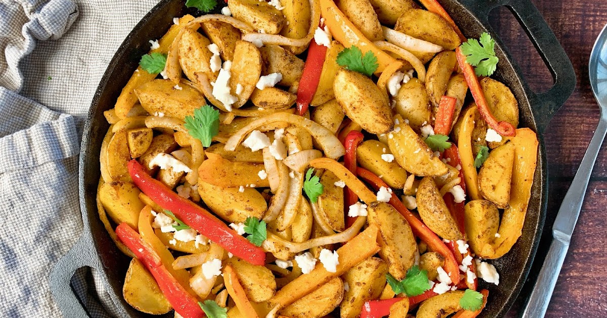 Roasted Fajita Potatoes with Cotija