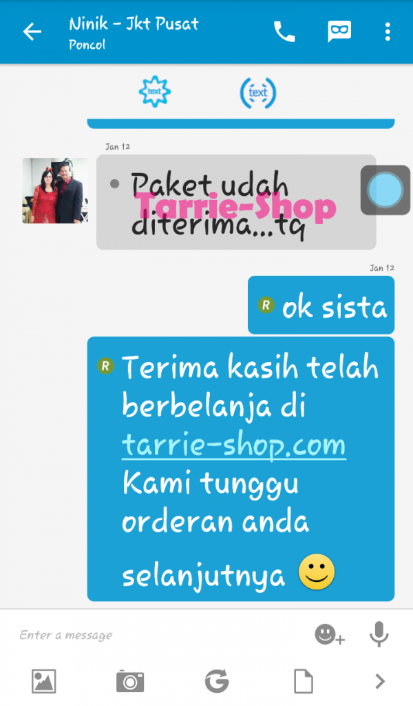 Testimoni Customer Tarrie Shop Testimoni Customer Tarrie Shop