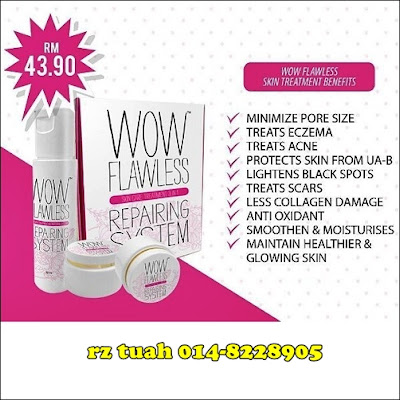wow flawless repairing system skincare