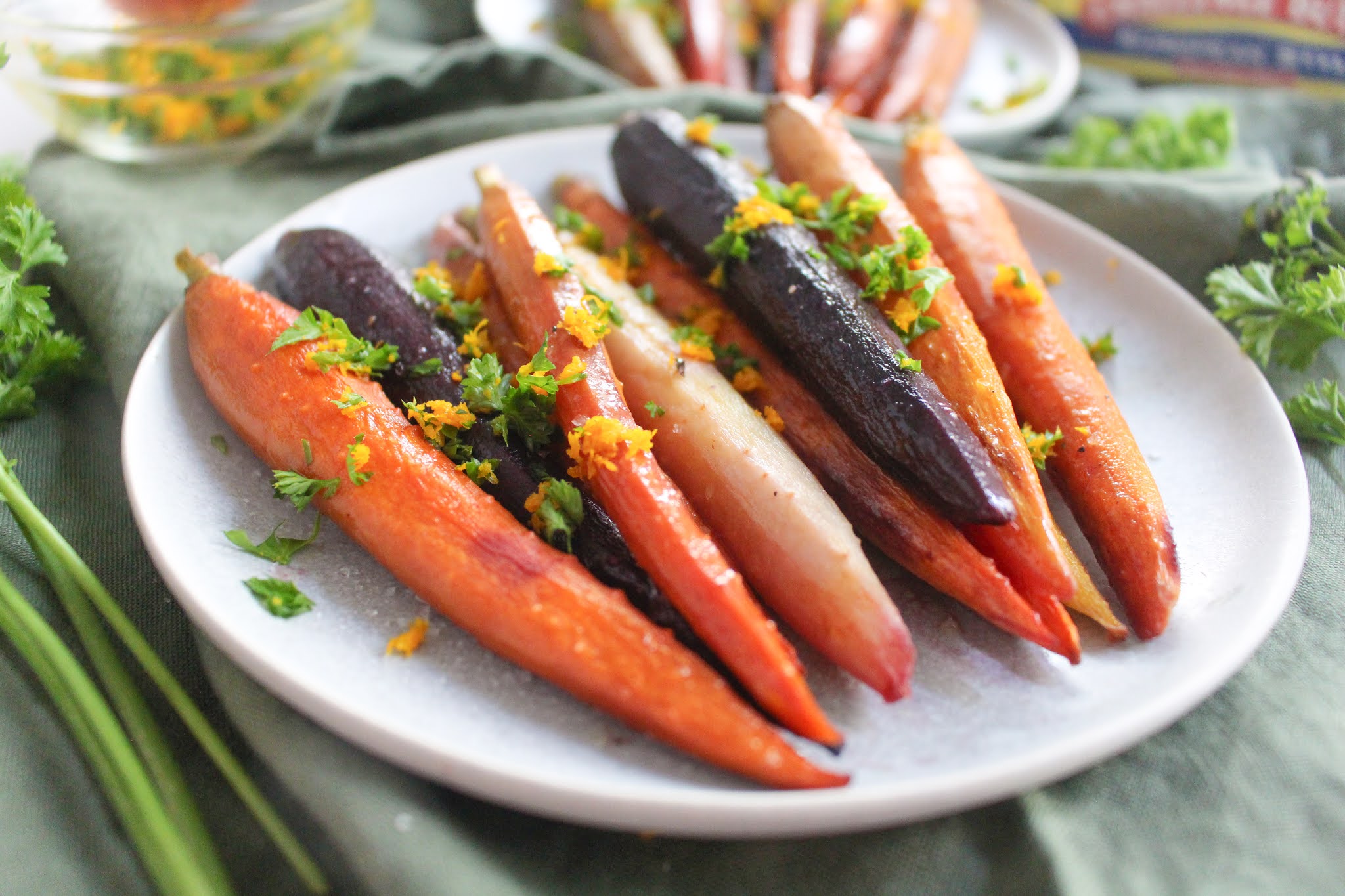 Kylee's Kitchen Mapleorange glazed rainbow carrots