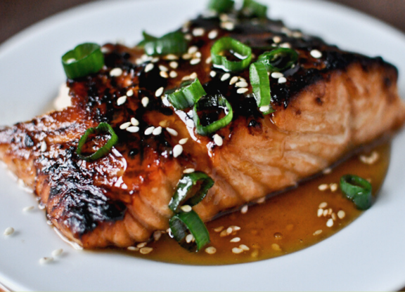 SIMPLE TOASTED SESAME GINGER SALMON