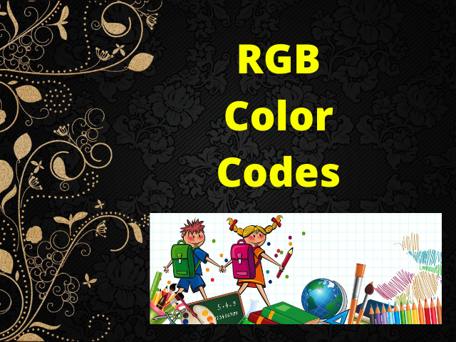 rgb color code chart