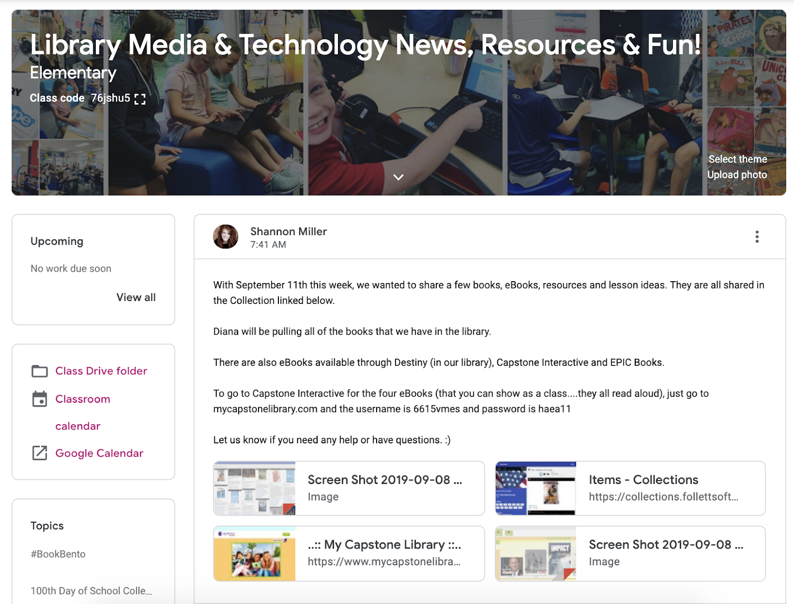 The Library Voice Start A Google Classroom To Share With