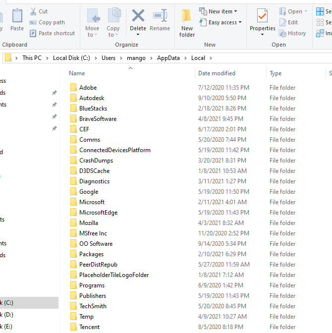 appdata folder hidden