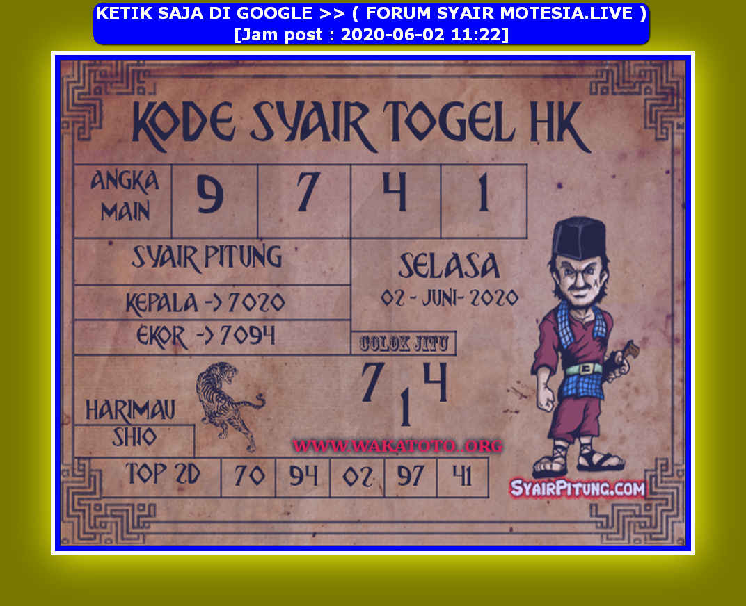Prediksi Syair hk 2 Juni 2020 KODE SYAIR SGP SYAIR HK Prediksi Syair hk 2 Juni 2020 KODE SYAIR SGP SYAIR HK