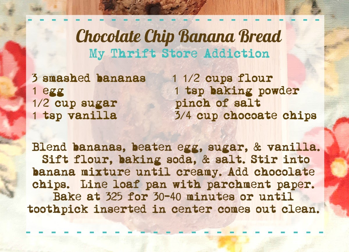 chocolate chip banana bread recipe