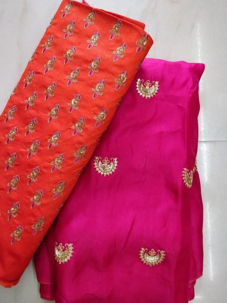 Jute Georgette sarees with Designer blouse