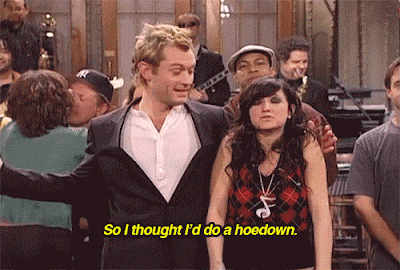 gif result for SNL gif Jude Law ashlee simpson hoedown