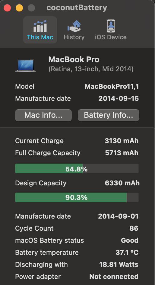 coconut battery ios coconut battery ios