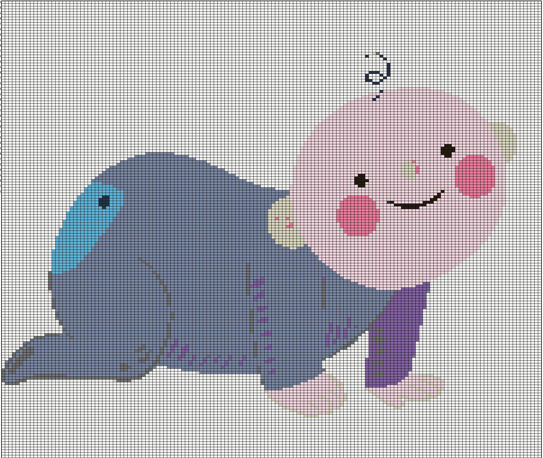 Crochet PatternsBABY PDFGraphAfghanWrittenPattern/(C2C)Tunisian