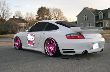 Hello Kitty Porsche car