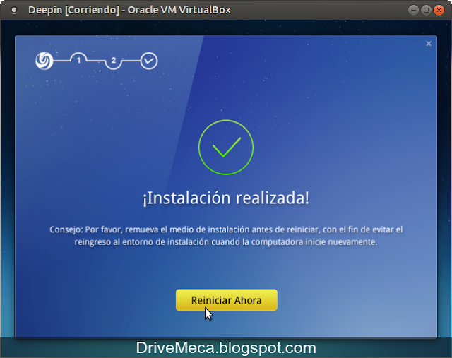 DriveMeca instalando Linux Deepin paso a paso