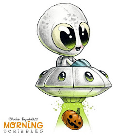 06-Pumpkin-Alien-Chris-Ryniak-Cute-Creatures-www-designstack-co