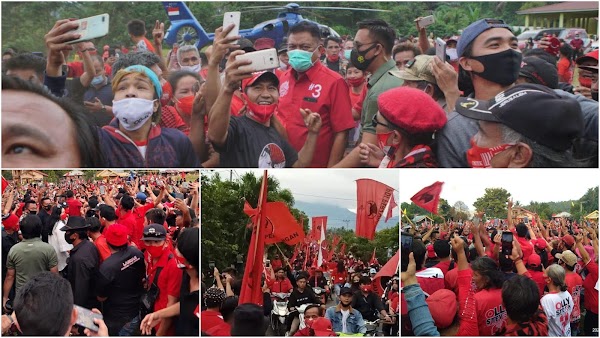 Geger Kerumunan Massa pada Acara Cagub PDIP Sulut, Netizen: Yang Ini Mah Bebas