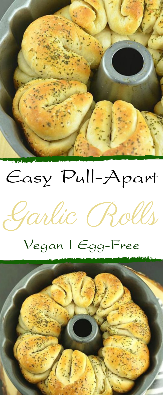 Easy Pull-Apart Garlic Rolls #easy #vegetarian
