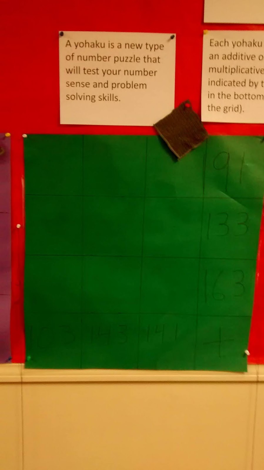 The Elementary Math Maniac Giant Yohaku!