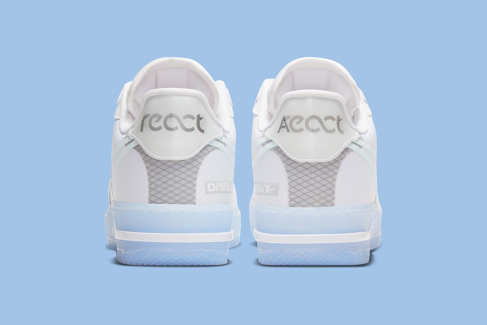 nike af1 react ice white