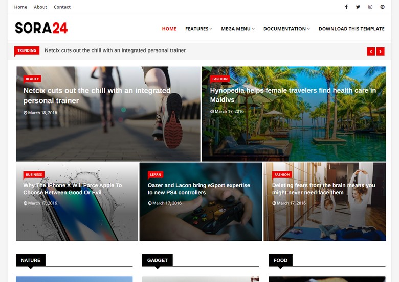 Sora24 Blogger Template