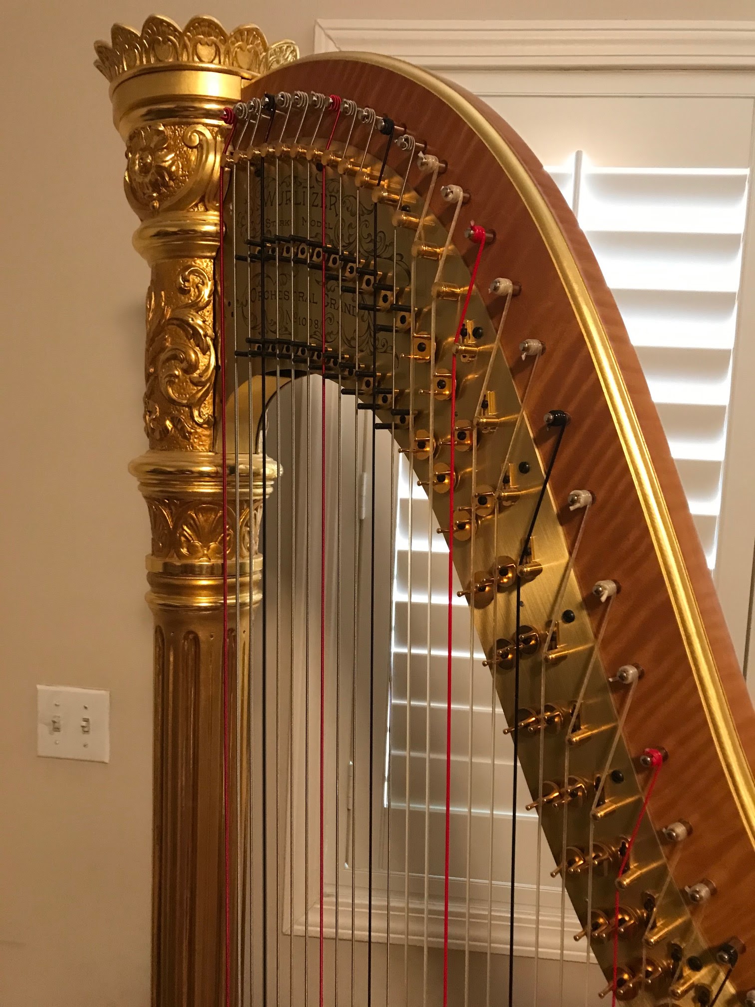 HARP IN LA HARP INFO 2 WURLITZER STARKE MODEL ORCHESTRAL PEDAL HARP