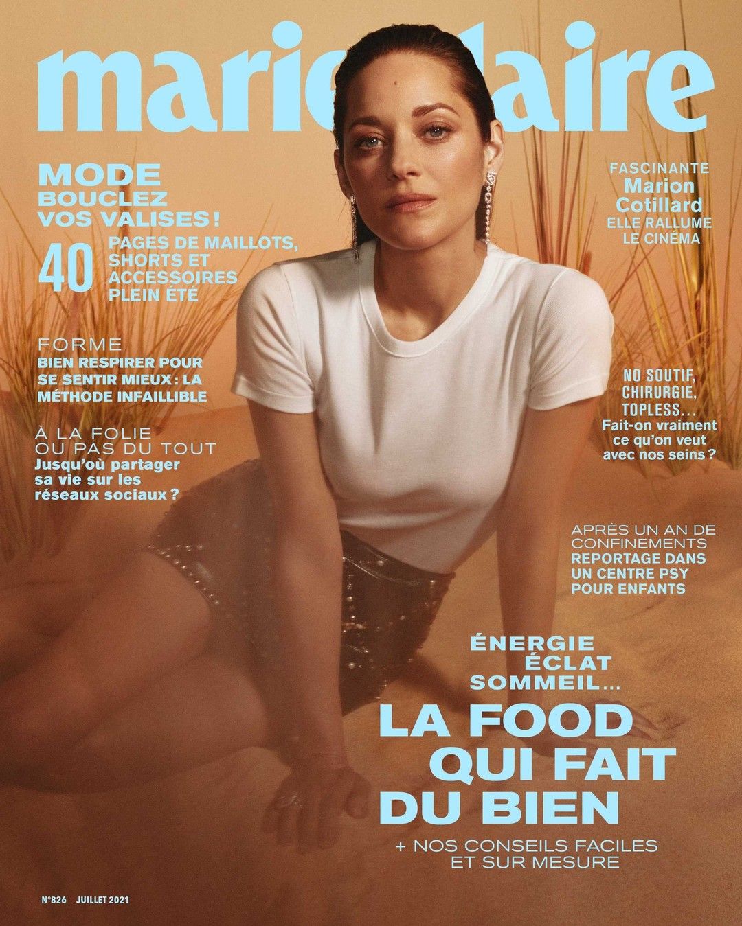 Marion Cotillard in Marie Claire France July 2021 by Bruno + Nico