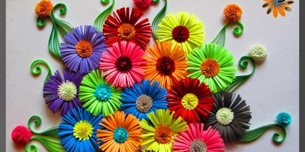Quilled Fringe Flowers